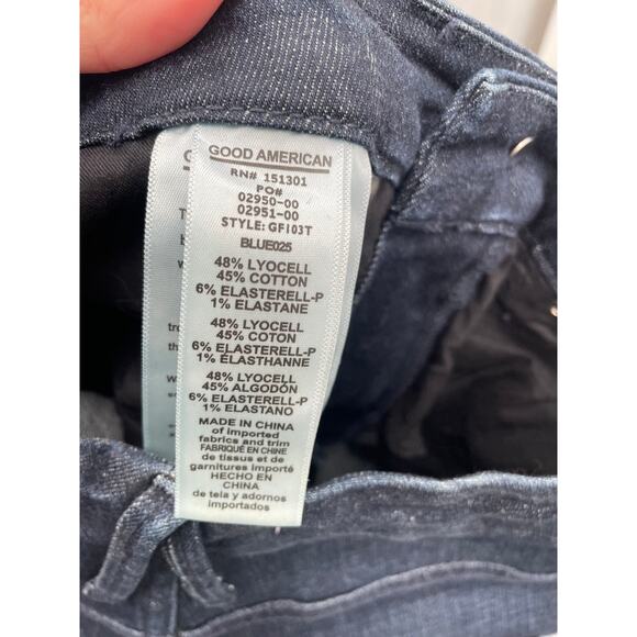 GOOD AMERICAN NWT Good Flare Jean in Blue025 // 00 - Picture 10 of 11